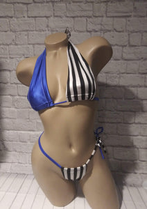 2 piece Striped Hallter bikini set Many colors available!