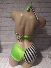 Load image into Gallery viewer, 2 piece Striped Halter or Bandeau short set Many colors available!
